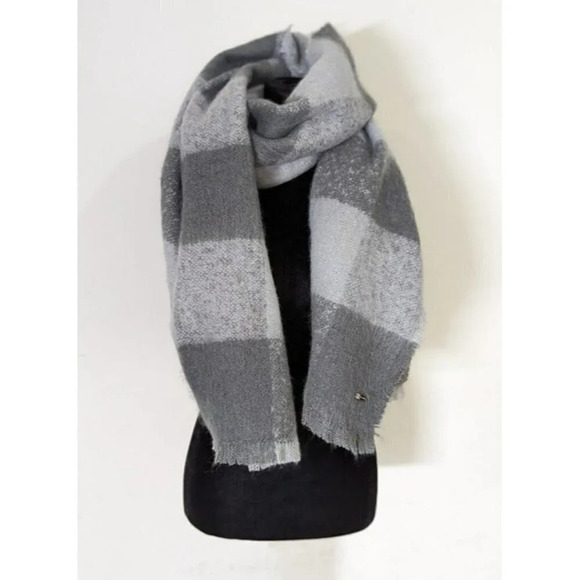 Steve Madden Women's Two-Tone Buffalo Check Gray Multi One Size (MSRP $38) - Picture 2 of 5